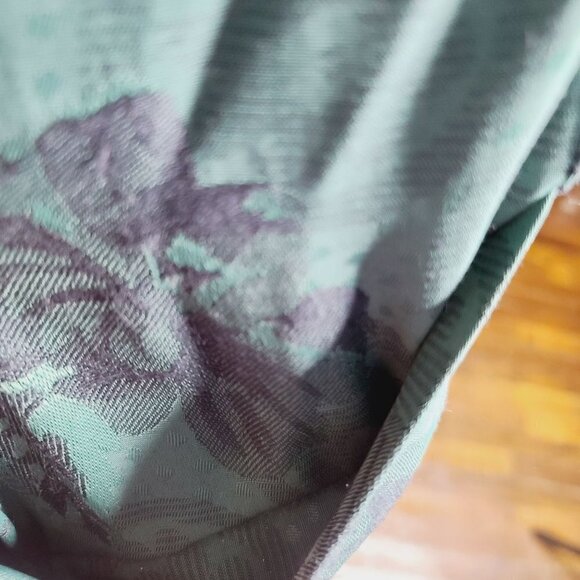 Vintage 90s Dark Green Moody Bohemian Cottagecore Button Down Blouse - Picture 4 of 14